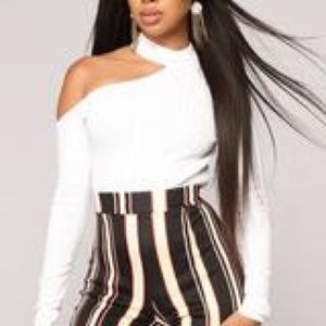 Long sleeve cut out crop top